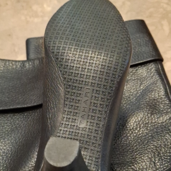 Tahari Black Heeled Leather Boots - Picture 5 of 5